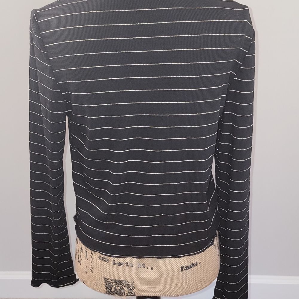 Jack by BB Dakota black and gold mock turtleneck - Picture 2 of 3
